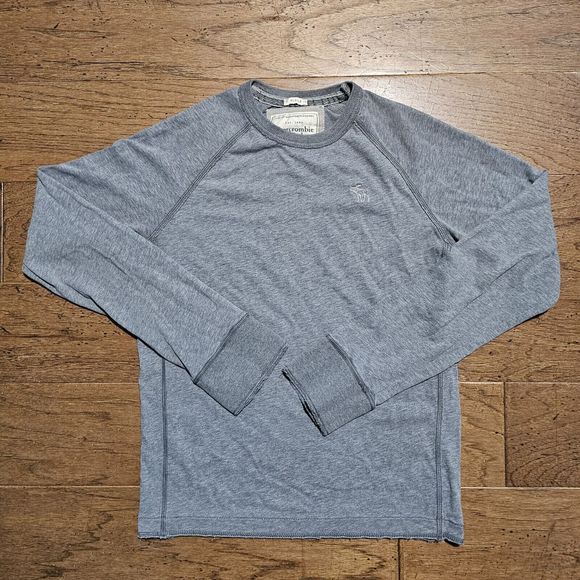 Abercrombie & Fitch Other - Abercrombie & Fitch Muscle Sweater Mens Small Gray Crewneck Long Sleeve